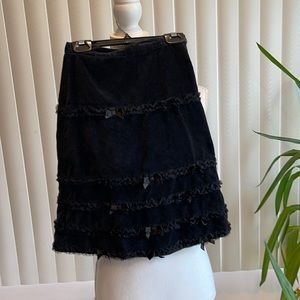 🖤Velvet skirt with ruffles and bows 🖤